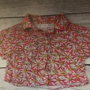 Floral Pink Button-Up Shirt